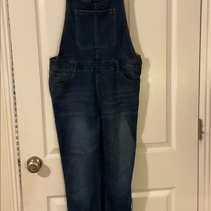 Enjean large blue adjustable pocket overalls